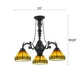 thumbnail image 5 of CHLOE Aston Tiffany Mission Stained Glass Mini Chandelier 20.5" Overall Width, 5 of 5
