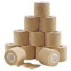 MEDca Excellent self-adhering cohesive Waterproof Wrap Bandages 2 Inches X 5 Yards 12 Count with Strong Elastic First Aid Tape for Sprain Swelling and Sorenes in Skin Color