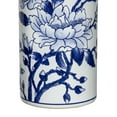 thumbnail image 3 of A&B Home Blue and White Floral Lidded Cylindrical Porcelain Jar 6" x 6" x 14", 3 of 11