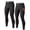 Black+Black, variant on 4 Pcs Thermal Pants for Men Fleece Lined Thermal Bottom Athletic Base Layer Cold Weather Gear