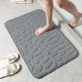 thumbnail image 1 of Yeacher Memory Foam Bath Mat Comfortable Cobblestone Bathroom Rug Super Water Absorbent Bath Rug Machine, 1 of 8