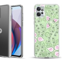 OneToughShield ® Compatible with Motorola Moto G Power 5G 2023 Fashion Phone Case - Leaf Pink Green