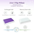 thumbnail image 3 of EGOHOME Single Cooling Gel Bed Pillow, Memory Foam Pillow, Standard Queen, Purple, Cooling Removable Cover, Medium-soft, 3 of 10