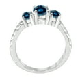 thumbnail image 5 of AoneJewelry Aone Jewelry 1.25 Carat (Color Blue, Clarity I2-I3) Round Shape Blue Diamond Three Stone Engagement Ring In 10k Gold (Rose, White, Yellow), 5 of 5