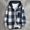 Navy, variant on Plaid Jacket for Men Hooded Long Sleeves Shacket with Drawstring Hood and Chest Pocket Button Down Casual Loose Soft Comfy Shirt Jacket for MEn Fall Winter Daily Layering Wear