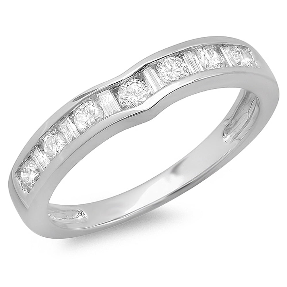 Dazzlingrock Collection Sterling Silver Mens Round Channel-set Diamond Wedding Band Ring 1//8 ctw