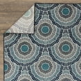thumbnail image 6 of Loomaknoti Terrace Tropic Ferley 2' x 7' Abstract Indoor/Outdoor Runner Rug , Blue/Green, 6 of 9
