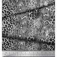 thumbnail image 3 of Soimoi Gray polyester Crepe Fabric Leopard & Snake Animal Skin Print Fabric by the Yard 52 Inch Wide, 3 of 3