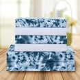 thumbnail image 2 of Mocassi 4-Piece Fitted Sheet Set with Smart Pockets Aria Tie-Dye - 1500 Thread Count, Spiral Tie-Dye, Silky Soft, Fade and Wrinkle Resistant, 4PC Tie-Dye, Twin XL, Blue Cobalt, 2 of 5