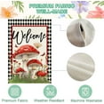 thumbnail image 4 of Spring Summer Welcome Mushrooms House Flag 28 x 40 Inch Double Sided Burlap Butterflies and Flower Farmhouse Easter Large Yard Flag Summer Holiday Seasonal Outdoor Outside Decoration, 4 of 6