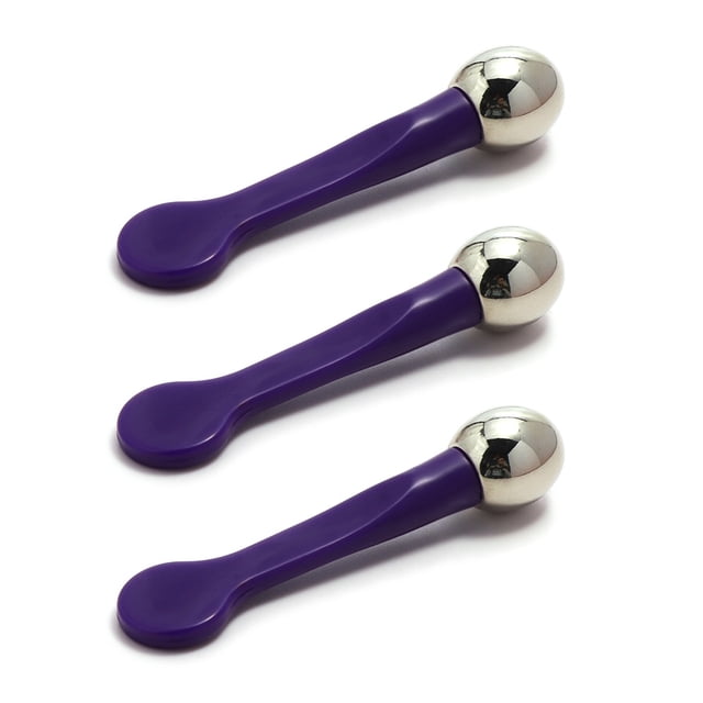Crema con rodillo para ojos, herramienta aplicadora de masaje facial, masajeador facial de metal para varilla humectante