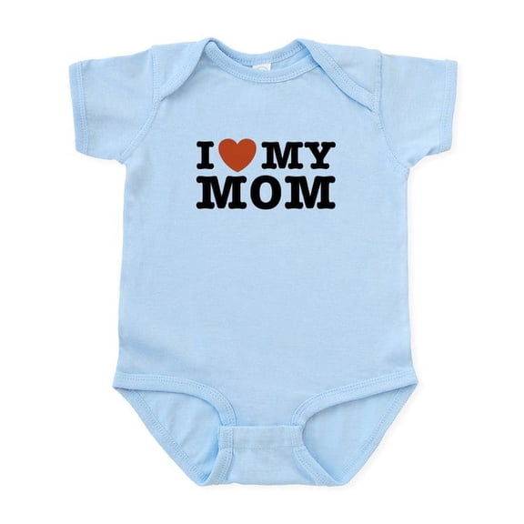 CafePress - I Love My Mom Infant Bodysuit - Baby Light Bodysuit, Size Newborn - 24 Months