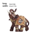 thumbnail image 4 of Elefante esculpir estatua estatuilla resina librería decoración Animal artesanía habitación mascotas accesorios recuerdo de la suerte Decoración del hogar Marrón, 3.5x1.8x3.5 pulgadas Pequeño Billuyoard HA076984-04, 4 of 6