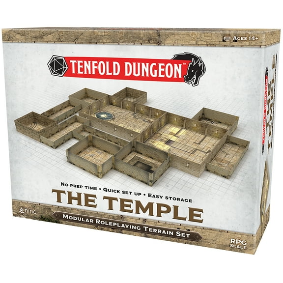 Tenfold Dungeon: The Temple - Modular Roleplaying Terrain Set & 5e RPG Adventure, Gale Force 9