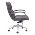 thumbnail image 2 of 27.6" X 27.6" X 41" Gray Vintage Leatherette  Office Chair, 2 of 2