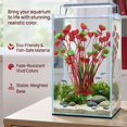 thumbnail image 3 of Deago 2 Pcs 15.7 Inch Large Aquarium Plants Artificial Plastic Fish Tank Plants Decoration Ornament for Fish, Red, 3 of 8
