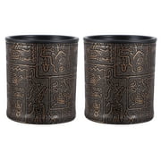 Game Accessory Egyptian Pattern Dice Cup Containers Storage Cups Accessories Plastic Pu 2 Pcs