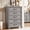 Grey, variant on Buildhom Farmhouse 7-Drawer Dresser, 54" Wide Rustic Wood Chest with Roman Column for Bedroom, White