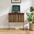 thumbnail image 3 of Crosley Lily Record Player Stand With Vinyl Storage in Walnut, 3 of 8