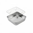 thumbnail image 1 of BUYISI Stainless Steel Baking Pan Roast Turkey Tray With Cooling Rack Kitchen Bbq Cake 15Cm, 1 of 5