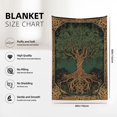 thumbnail image 6 of Celtic Tree of Life Flannel Throw Blanket Soft Cozy Warm Large Yggdrasil Mythology Fleece Blanket for Couch, Bed, Adults, Holiday Christmas Gift, 6 of 8