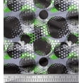 thumbnail image 1 of Soimoi Polyester Crepe Fabric Brush Stroke & Dots Abstract Print Fabric by Yard 52 Inch Wide, 1 of 3