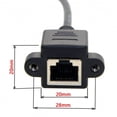 thumbnail image 6 of FVH 30cm 8P8C FTP STP UTP Cat 5e Male to Female Lan Ethernet Network Extension Cable with Panel Mount Holes, 6 of 7