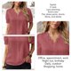 thumbnail image 5 of Camisa de manga corta para mujer,Camisa de manga corta para mujer Camisa de manga corta con cuello en V para mujer Camisa de manga corta de encaje para mujer Rendimiento confiable, 5 of 6