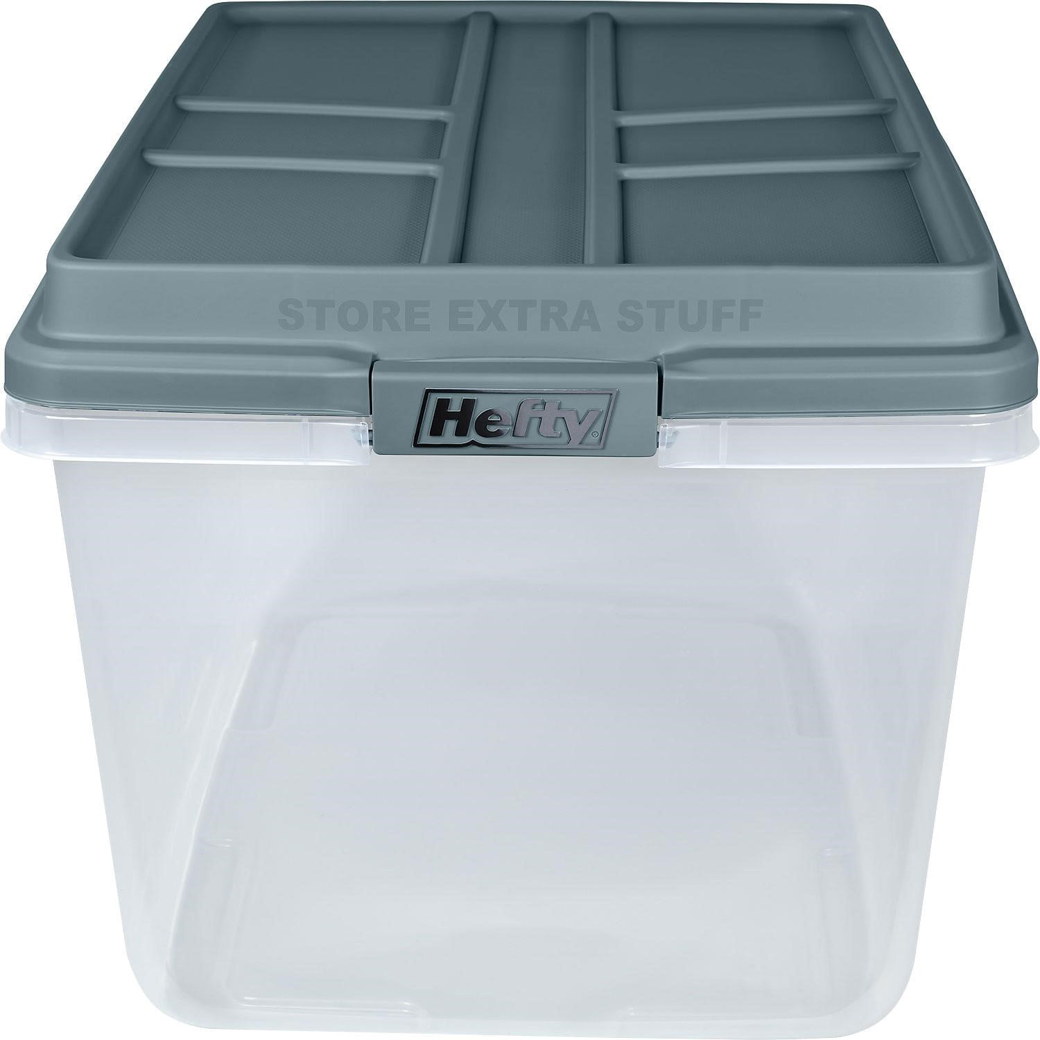 Hefty® Lift Off Lid 40-Quart Hi-Rise Clear Storage Bin at Menards®