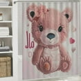 thumbnail image 6 of BCIIG Cute Bear Bathroom Decor Set with Hooks, Colorful Luxurious Graphic Print Polyester Fabric Shower Curtain Set, Home Bathtubs Decoration, Waterproof and Easy to Install 60x72, 6 of 7