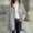 Gray, variant on IUYRTFE Women's Hooded Zip Up Mid Length Sweatshirt Jacket with Pockets Casual Relaxed Fit Coat