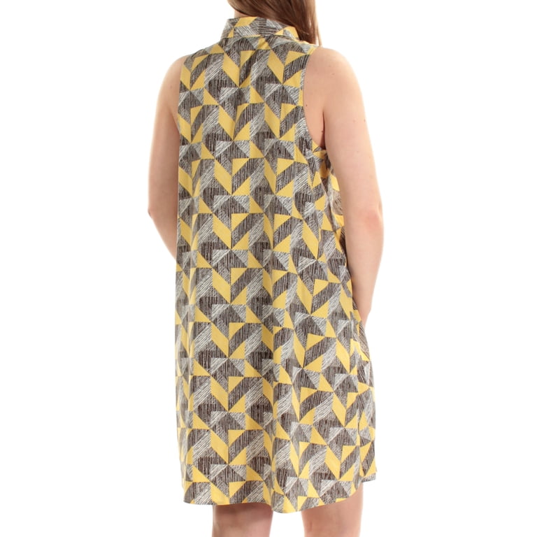 alfani shirt dress Alfani Sz 6 Navy Zip Front Shirt Dress