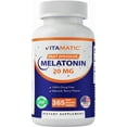 thumbnail image 2 of (3 pack) Vitamatic Melatonin 20mg Tablets | Vegetarian, Non-GMO, Gluten Free | 1 Year Supply | Natural Berry Flavor - 365 Tablets, 2 of 11