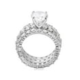 thumbnail image 2 of 7ct Diamond Engagement Eternity Wedding Ring Set 14k White Gold, 2 of 3