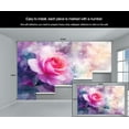 thumbnail image 4 of Rose Wall Mural Pink Roses - Watercolor Flower Murals For Living Room Bedroom, Rose Wall Mural 110"W x 79"H (Not Peel and Stick), 4 of 6