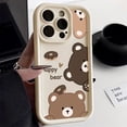 thumbnail image 4 of Funda de teléfono con dibujo de oso para iPhone, carcasa suave de silicona de caramelo para modelos 12, 11, 13, 14, 15 Pro Max, XR, XS, X, 7, 8, 15 Plus, SE SE3, 4 of 5