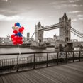 thumbnail image 2 of Frank, Assaf 12x12 Gold Ornate Wood Framed with Double Matting Museum Art Print Titled - Balloons on promenade near Tower bridge, London, UK, 2 of 4