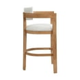 thumbnail image 6 of Christopher Knight Home Minimalist Upholstered Bar Stools with Curved Backrest, Solid Wood Frame, Natural Oak, Set of 2, 6 of 7