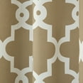 thumbnail image 5 of TOWN & COUNTRY EVERYDAY Ironwork Geo Trellis Sateen Indoor Curtains, Room Darkening Blackout, Grommet Top, Energy Efficient, 2-Pack Set, 52"x108", Taupe, 5 of 10