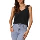 thumbnail image 1 of INSPIRAR CHIC Top de Encaje Sin Mangas para Mujeres, Camiseta de Cuello en V, Talla XS, Color Negro, 1 of 6
