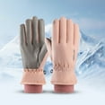 thumbnail image 2 of WTXUE Winter Ski Gloves for Adult Windproof Touchscreen Thermal Gloves Warm Thickened with Fleece for Skiing Cycling Fleecelined Thickened Snow Gloves for Cold Weather Pink One Size, 2 of 5