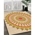 thumbnail image 2 of Ahgly Company Indoor Round Patterned Papaya Orange Area Rugs, 4' Round, 2 of 6