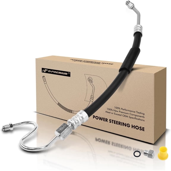 A-Premium Power Steering Hose Pressure Hose Line Assembly Compatible with Ford F-150 F-250 F-350 1990-1992 Bronco F-200 Pump To Gear/Rack Pinion