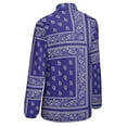 thumbnail image 5 of Purple Bandana Long Sleeve Blouse Woman Streetwear Casual Shirts Summer Oversize Woman Streetwear Clothing Birthday Present, 5 of 7
