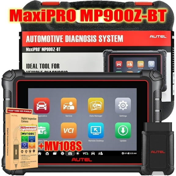 Autel Scanner MaxiPro MP900Z-BT 2025 ECU Coding OBD2 Bidirectional Scan Tool with 40 Services, Upgraded of MP900 MS906BT MP900BT All System OBDII Car Code Reader CAN FD, Alternative to MS906 Pro