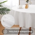 thumbnail image 4 of Table Cloth Rectangle Table Decoruhome Heavy Duty Vinyl Tablecloth Round Table Cloth Wipeable Floral Dining Table Cover Beige Polyester Antependium Clearance, 4 of 9