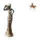 thumbnail image 1 of Figura africana de escritorio, figura de caballo, escultura de animal, adorno de resina y latón, ideal para sala de estar, dormitorio y oficina., 1 of 8