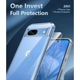thumbnail image 3 of KOMI for Google Pixel 8A Case: Support Magnetic Charging Frosted Translucent Back Protective Phone Cover - Matte Military Grade Full Protection Drop Proof Shockproof Tough Cases - 6.1 inch (Black), 3 of 5