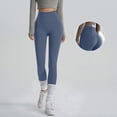 thumbnail image 2 of Pantalones de Yoga Flare Mujeres con Bolsillos Cintura Alta Cintura Ajustada Suelta Pantalones de Yoga de Longitud Completa para el Gimnasio de Yoga de Baile, 2 of 5