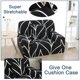 thumbnail image 3 of Funda de Sofá Elástica, Funda de Sofá  con Una Funda de Almohada para Sofás, Sillón de Dos Plazas, Muebles Universales para Sala de Estar (Rama Blanca Negra, Pequeña), 3 of 10
